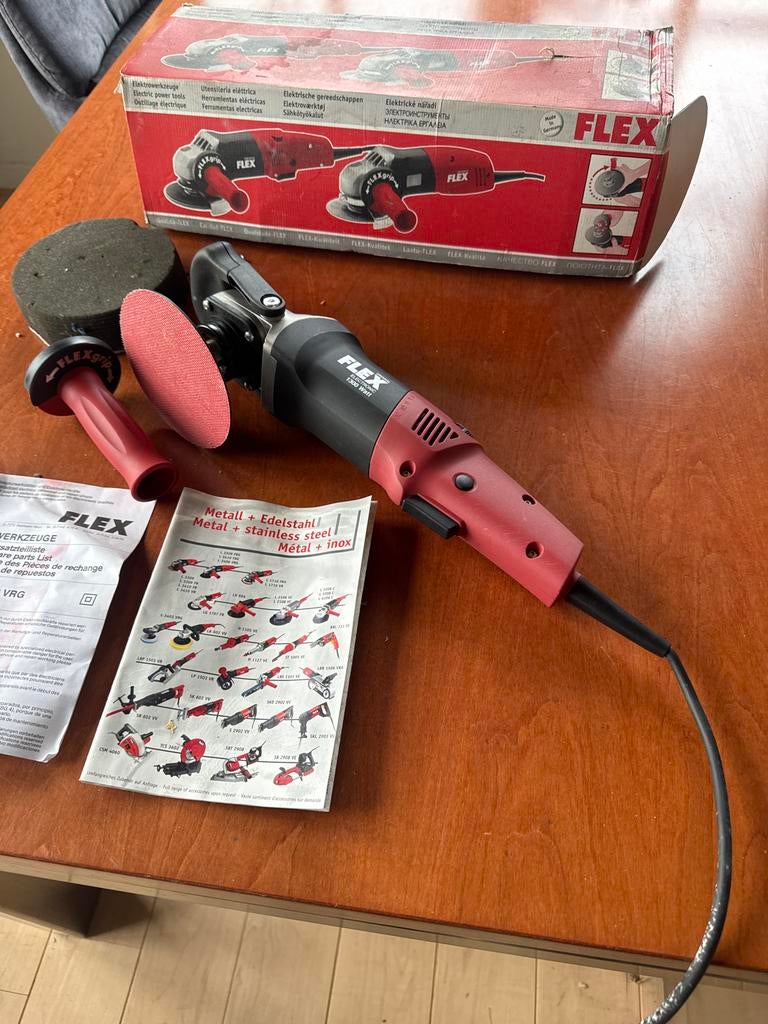 FLEX Schuur/polijst machine 1300 Watt met Accessoires, Ophalen of Verzenden, Zo goed als nieuw, 1200 watt of meer, Overige typen