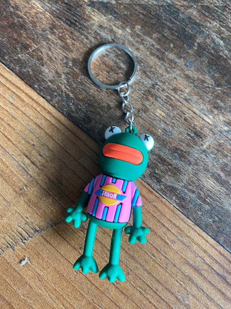 Leuke kikker sleutelhanger - Haoll merk, Verzamelen, Sleutelhangers, Ophalen of Verzenden, Zo goed als nieuw, Knuffel of Figuurtje