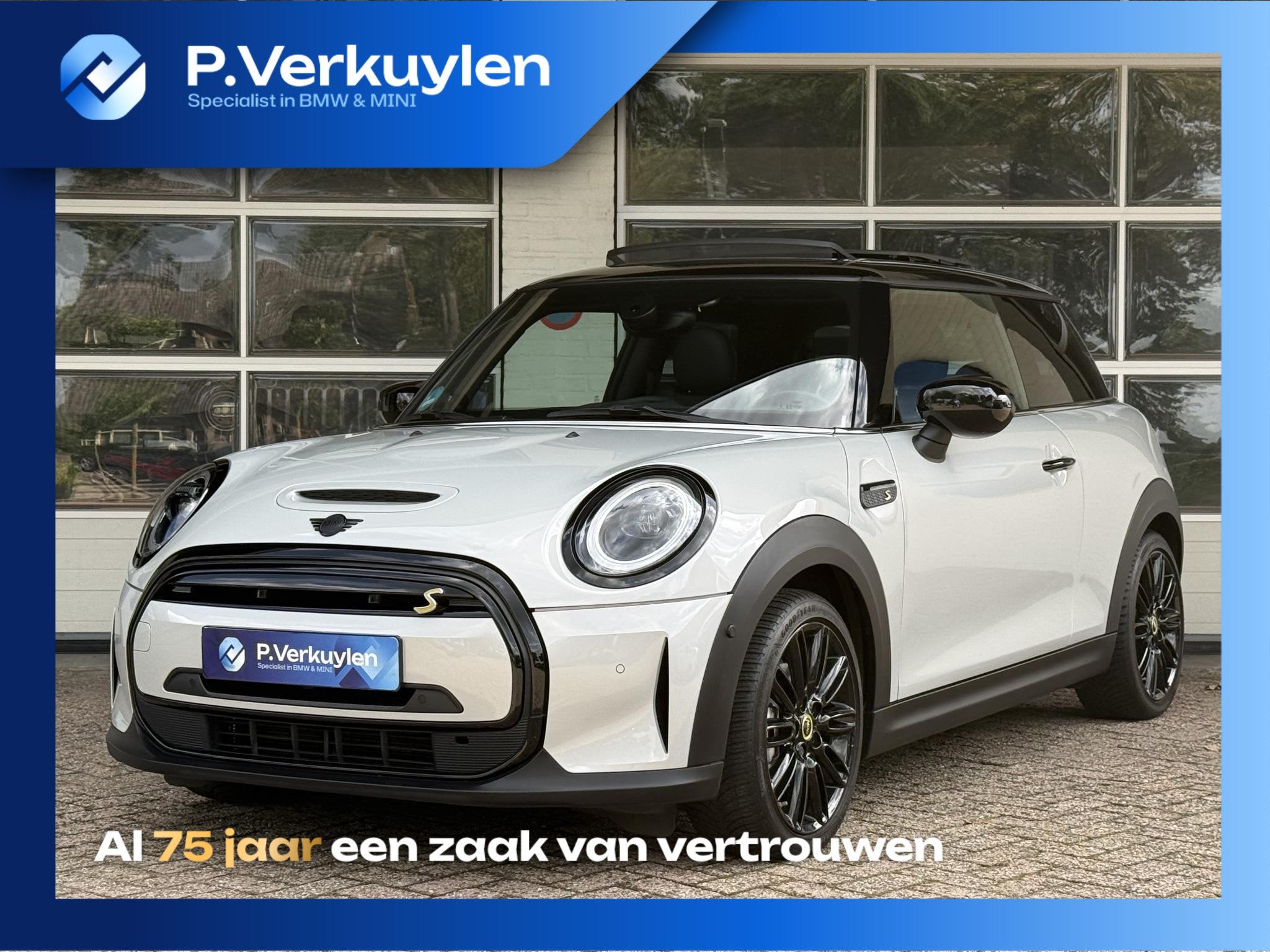 MINI Cooper SE Classic Trim 33kW | PANORAMA | KEYLESS | HARM, Auto's, Stof, Zwart, 33 kWh, Adaptive Cruise Control