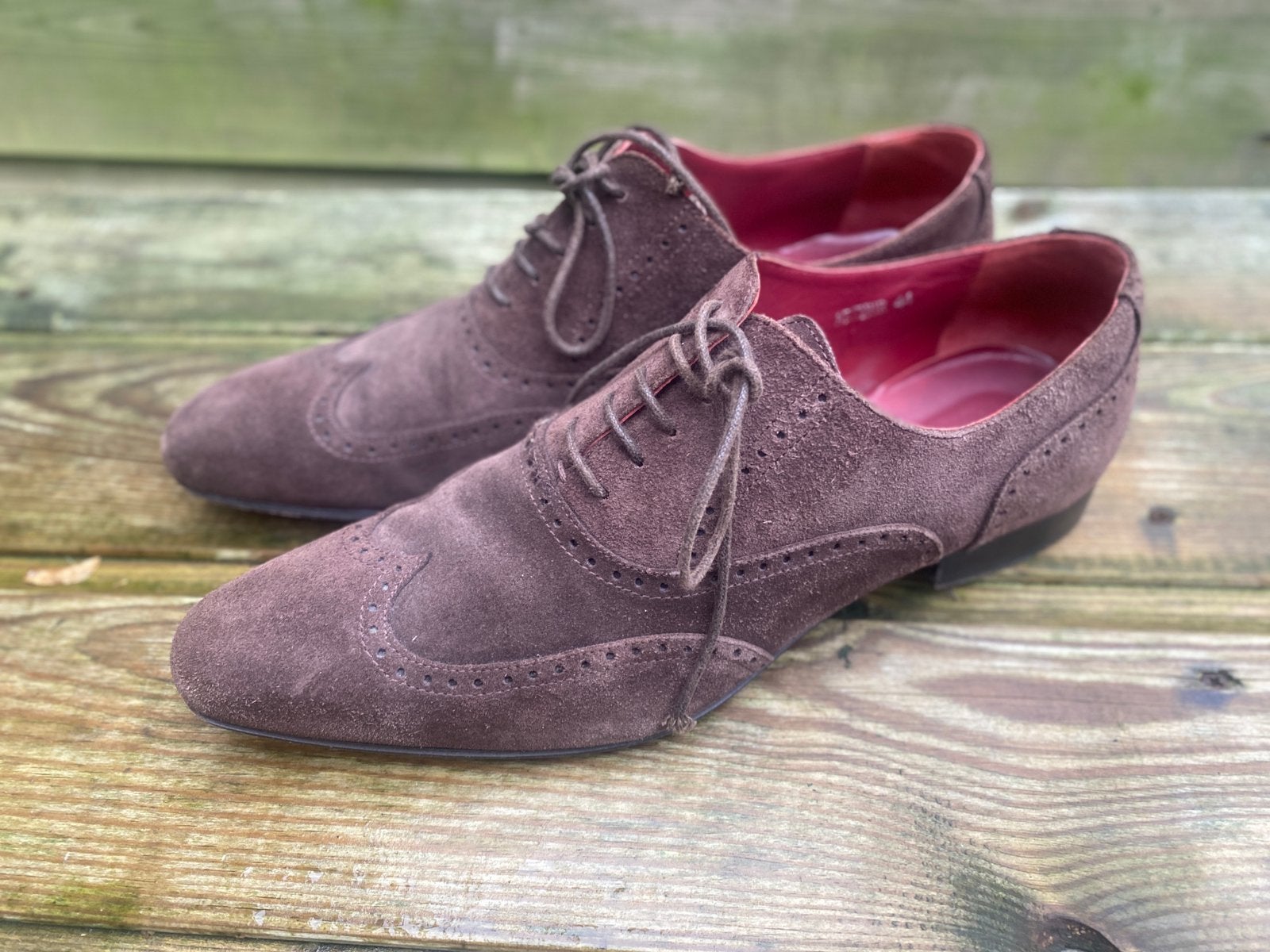 Antonio Rosso bruin suede schoenen maat 44, Kleding | Heren, Bruin, Ophalen of Verzenden, Gedragen, Veterschoenen