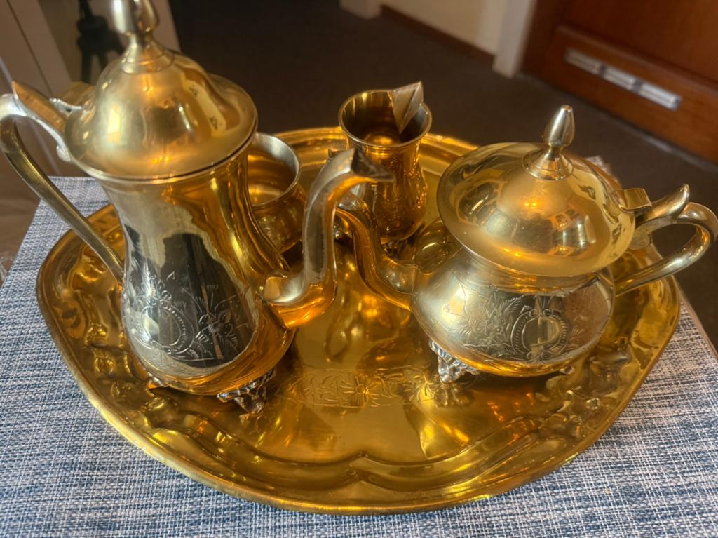 Vintage Koffie / Thee servies ( Arabisch ?? ), Antiek en Kunst, Ophalen