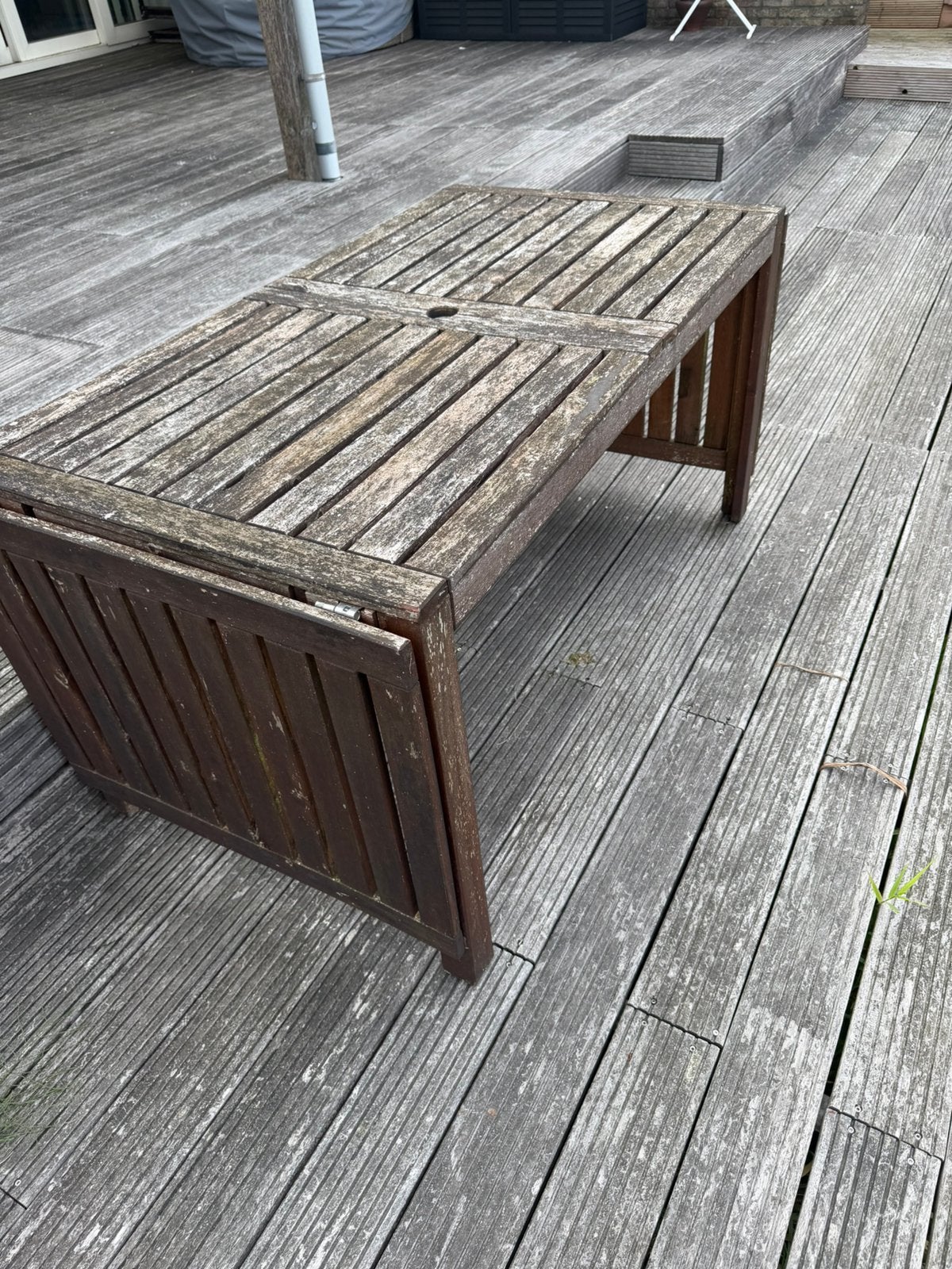 Tuintafel, Tuin en Terras, Ophalen, Gebruikt, Rechthoekig, Teakhout