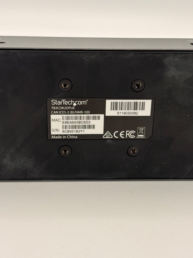 StarTech TB3CDK2DPUE Thunderbolt 3 Docking Station – Dual 4K, Computers en Software, ., Ophalen of Verzenden, Zo goed als nieuw