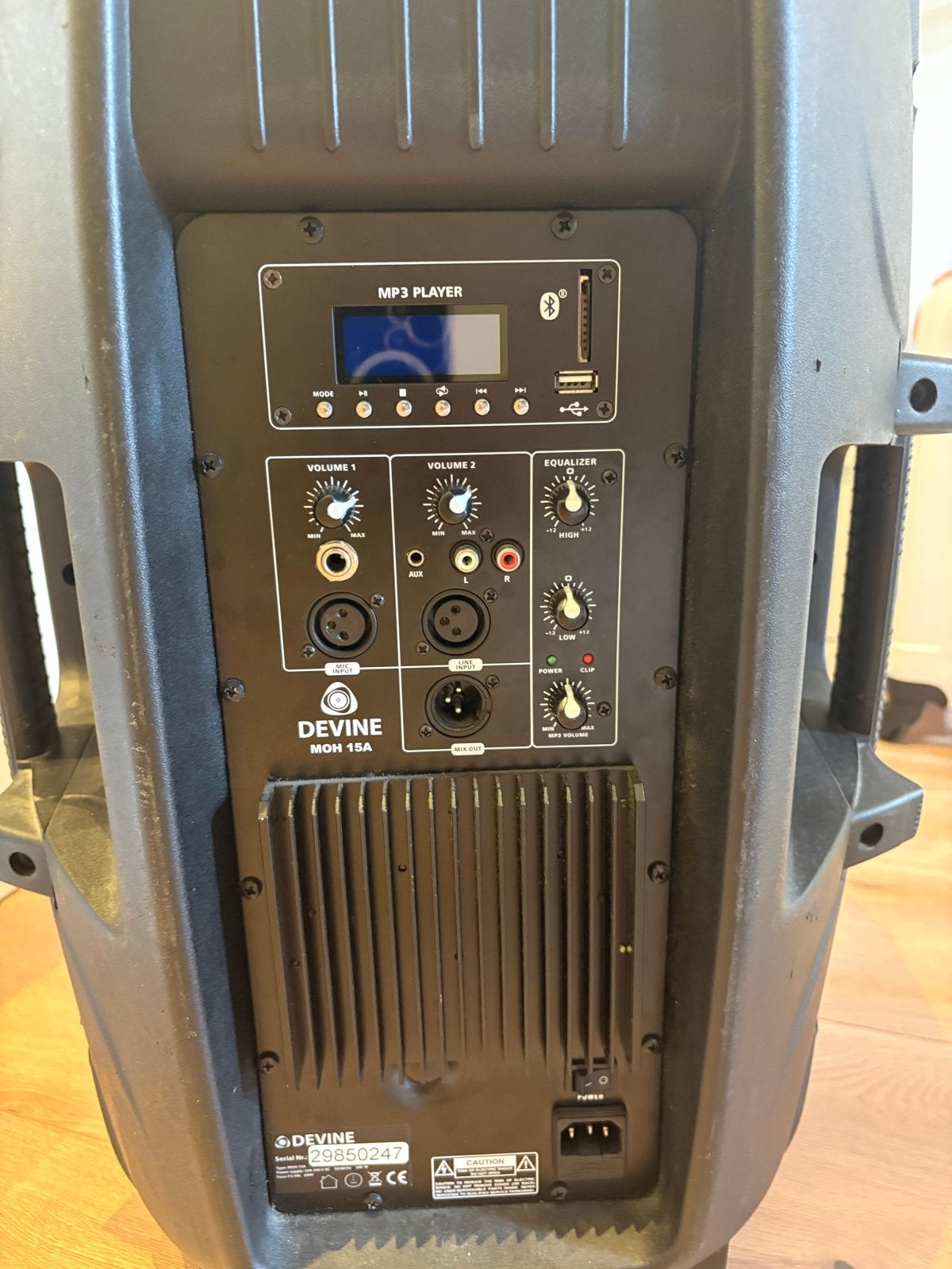 Devine MOH 15A Party Speaker met MP3-speler en Bluetooth, Party speaker, Zo goed als nieuw, Bluetooth, Ophalen