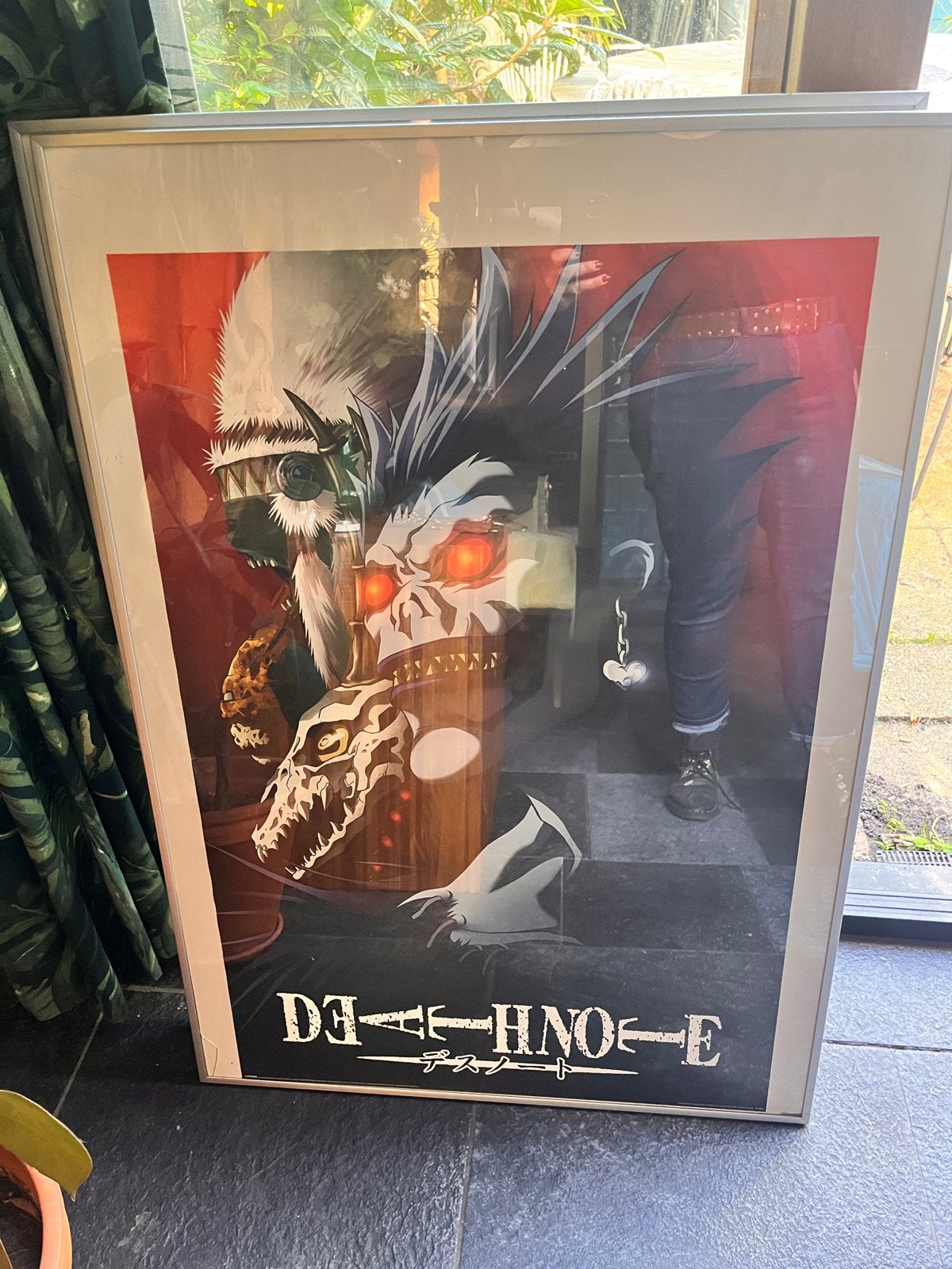 Death Note anime- Poster in Lijst, Huis en Inrichting, Ophalen, Zo goed als nieuw, Foto of Poster, 75 – 100