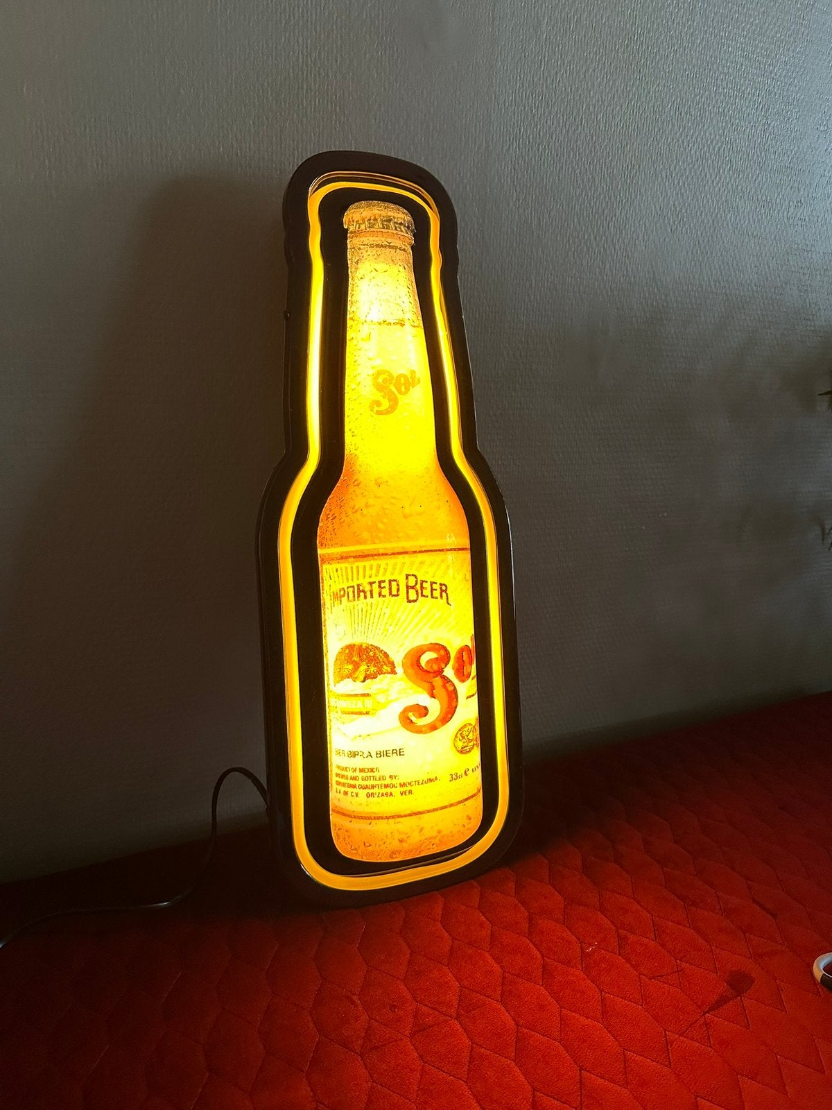 Sol bier lichtbak lichtreclame bier merken, Ophalen of Verzenden, Zo goed als nieuw, Lichtbak of (neon) lamp