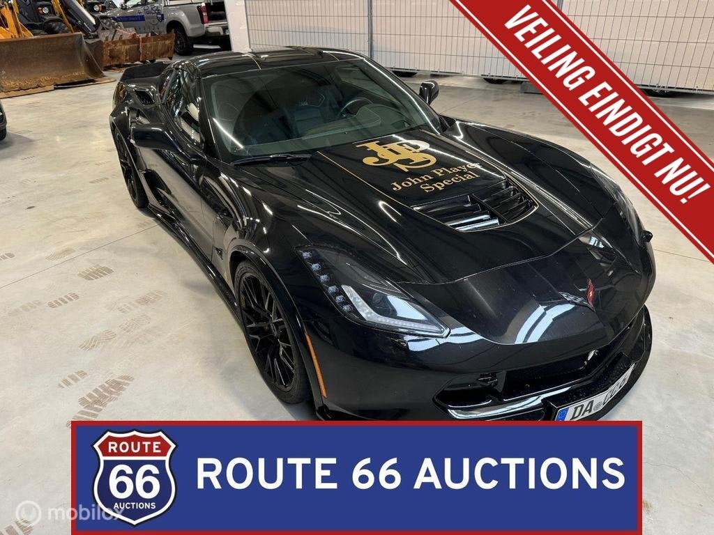 Chevrolet Corvette C7 Z06 | 2018 | Route 66 Auctions, Gebruikt, Overige carrosserieën, Zwart, Bedrijf