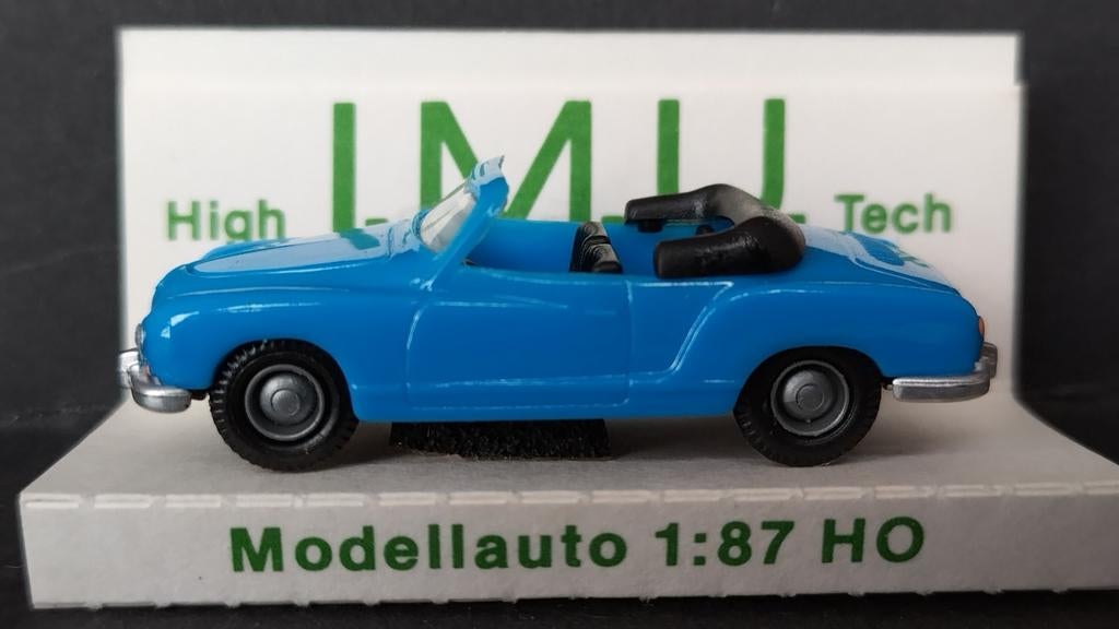 Volkswagen VW Karmann Ghia Blauw 1:87 Imu Pol, Auto, Verzenden, ., Nieuw