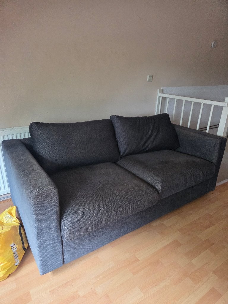 IKEA Vimle 2-zits slaapbank, Zwart, Tweepersoons, 100 cm, Gebruikt