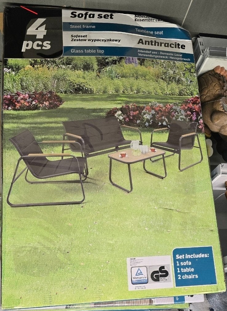 Action tuinset, Tuin en Terras, Tuinsets en Loungesets, Zo goed als nieuw, Aluminium, Ophalen
