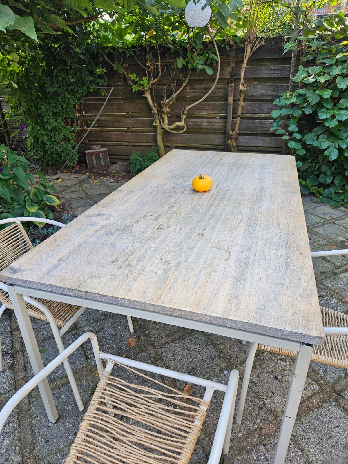 Stoere Industriële tafel, Gebruikt, 200 cm of meer, Vijf personen of meer, Industrieel