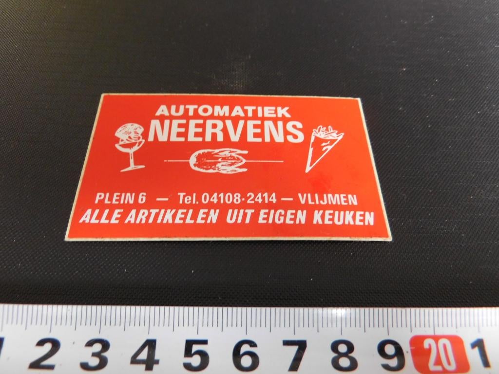 sticker vlijmen automatiek NEERVENS alles uit eigen keuken, Ophalen, Zo goed als nieuw