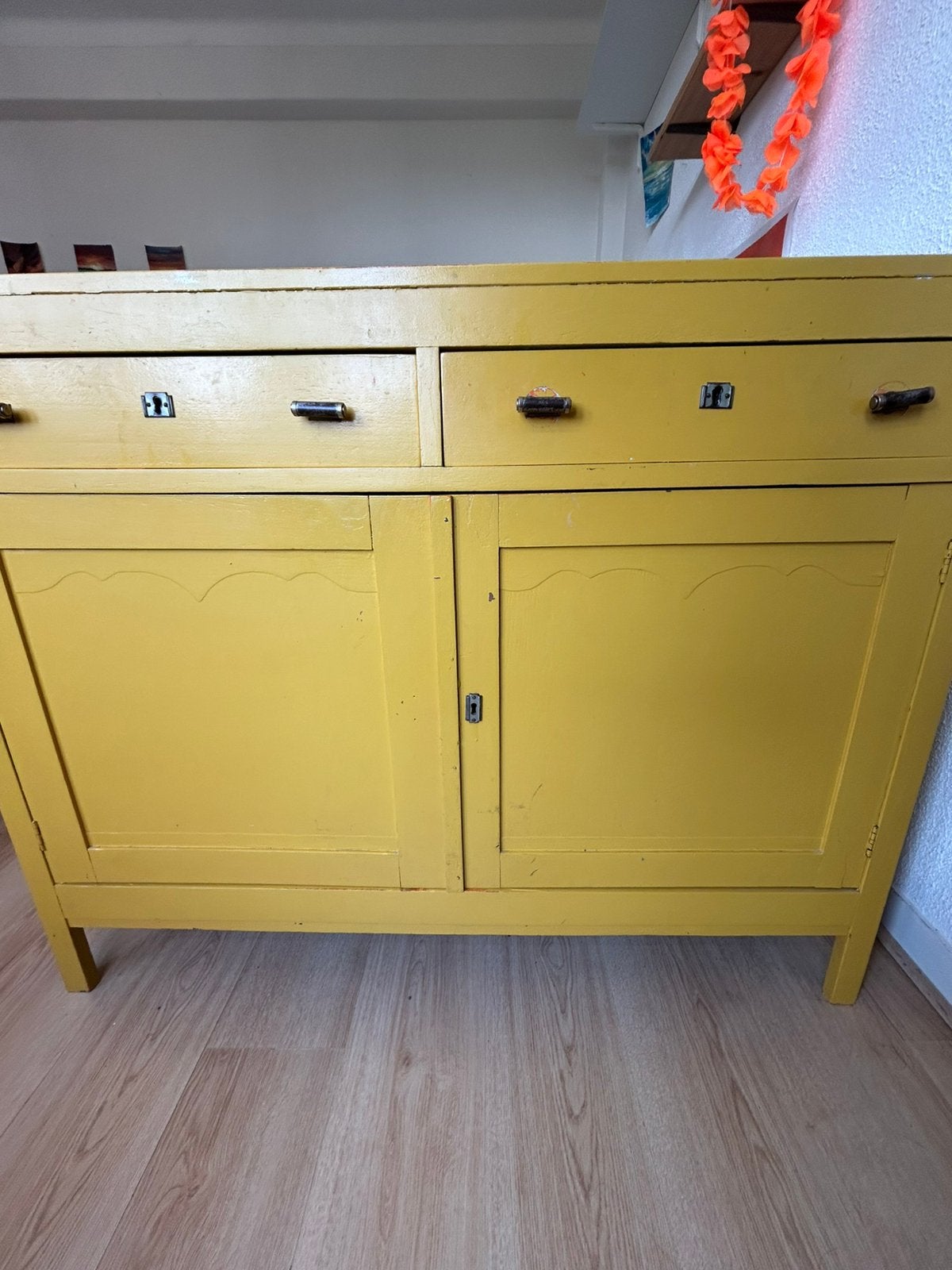 Charming yellow dressing cabinet, Ophalen, Gebruikt, 50 tot 75 cm, 100 tot 150 cm
