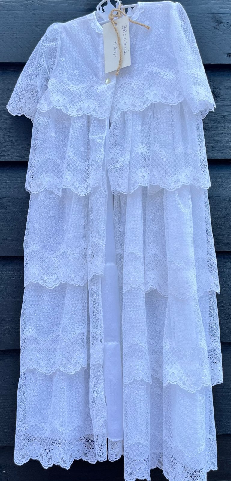 Prachtige witte doopjurk met kant, Kinderen en Baby's, Ophalen of Verzenden, Zo goed als nieuw, Jongetje of Meisje