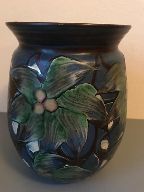 Herman A. Kähler, Danmark ..keramiek vase. Danmark pottery, Gebruikt, Overige kleuren, Aardewerk of Porselein, Ophalen of Verzenden