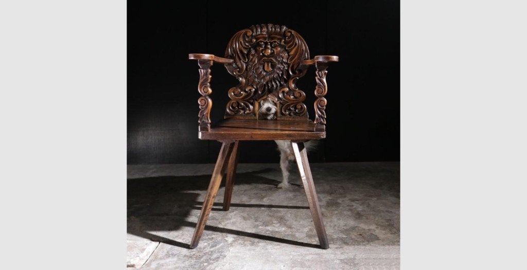 17th Century Renaissance Sgabello Walnut Chair, Ophalen of Verzenden