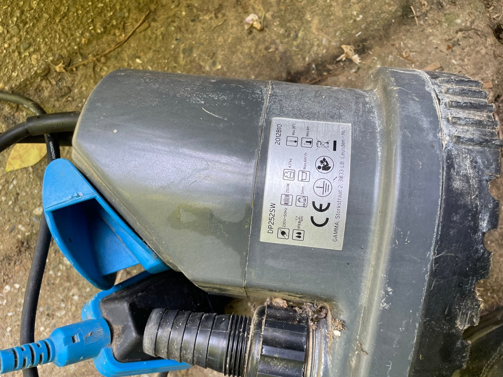 Gamma Dompelpomp DP252SW - Gebruikt, Tuin en Terras, Waterpompen, Ophalen of Verzenden, Gebruikt, Elektrisch, Dompelpomp