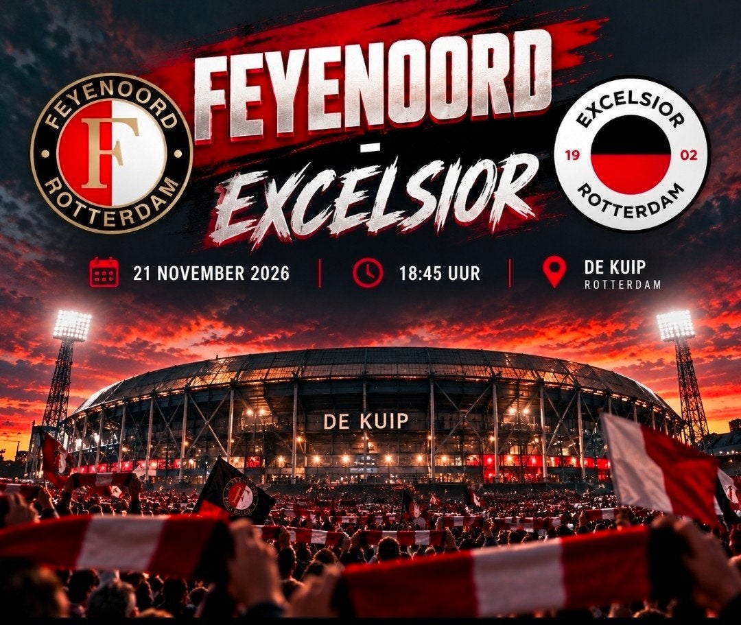 Feyenoord - Excelsior | 2tickets gele zijde