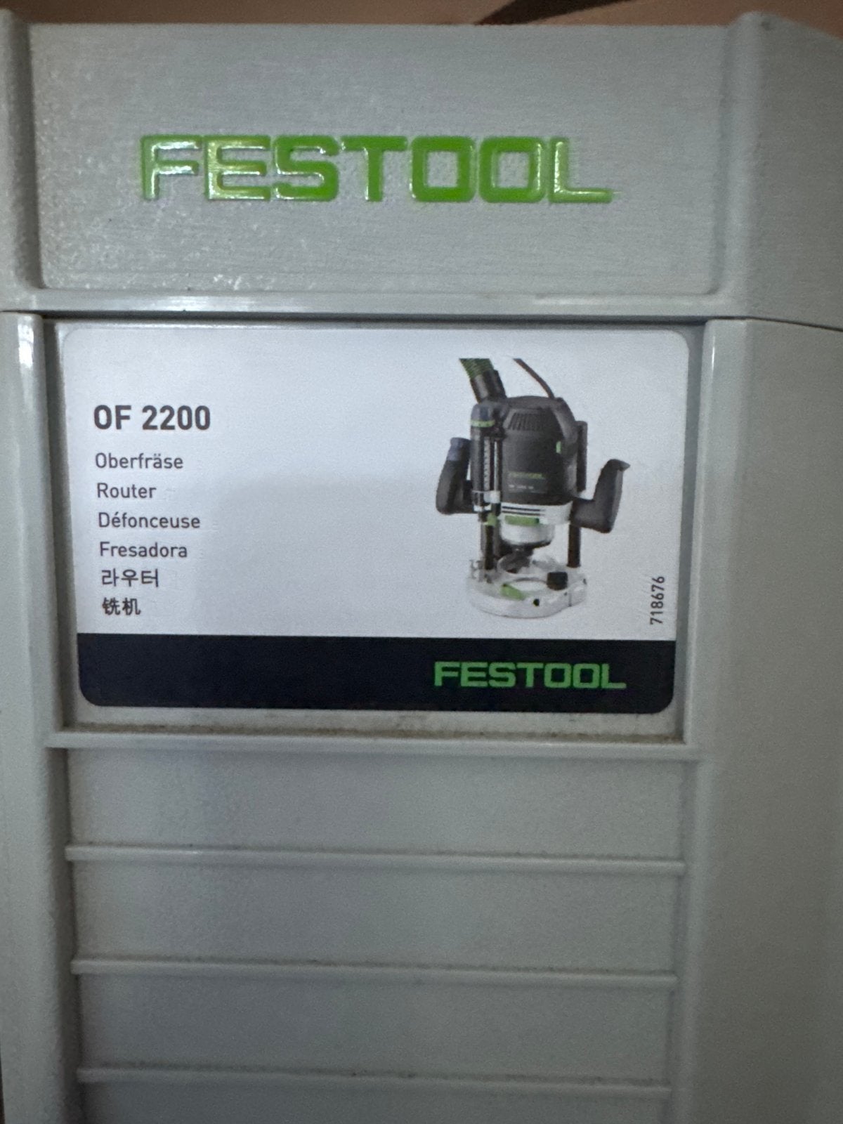 Festool OF 2200 EB-Plus Bovenfrees - Zo goed als nieuw, Ophalen of Verzenden, Zo goed als nieuw, Elektrisch, Bovenfrees