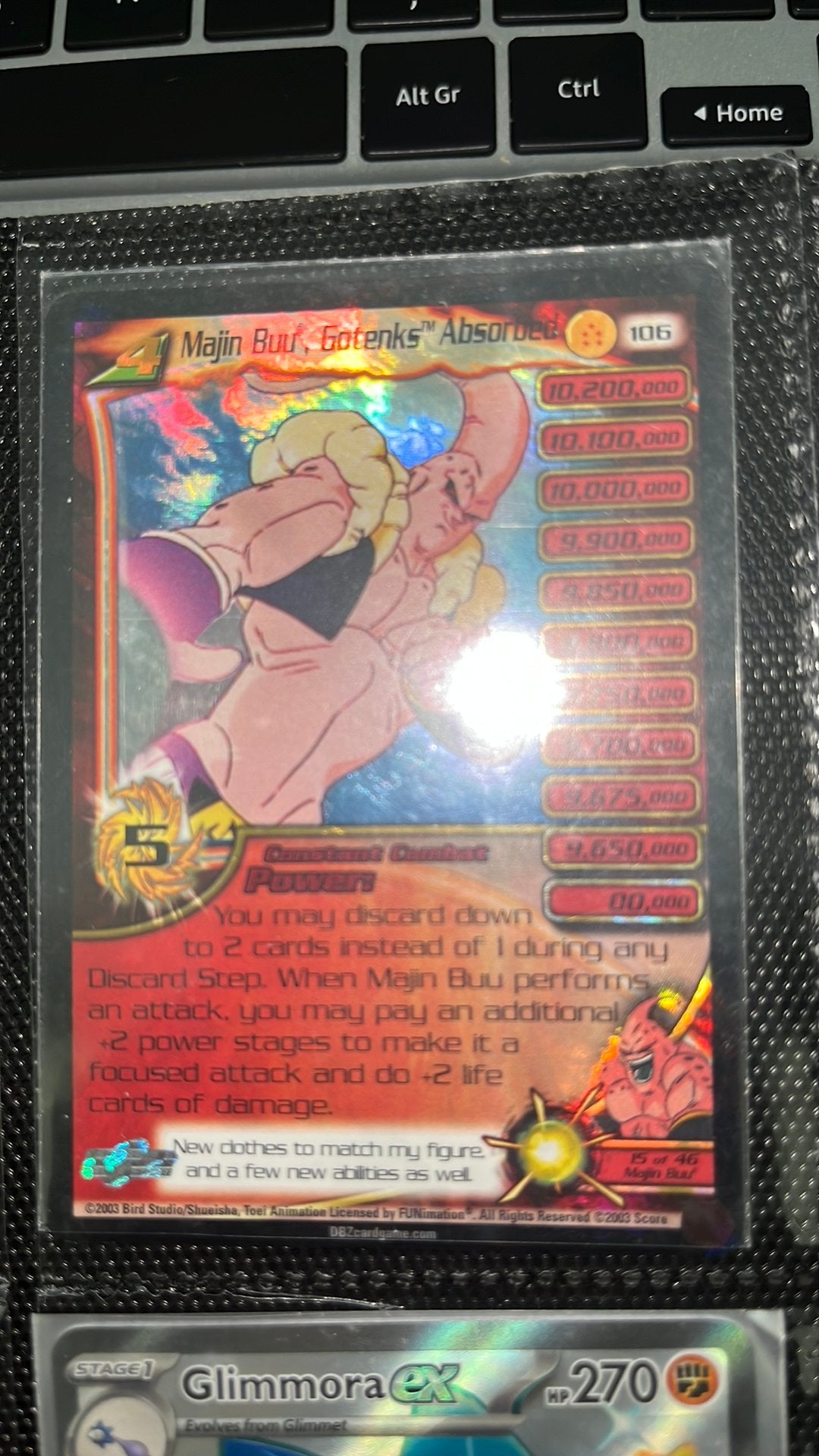 Dragon Ball Z Majin Buu, Gotenks Absorbed Kaart, Ophalen of Verzenden, Zo goed als nieuw