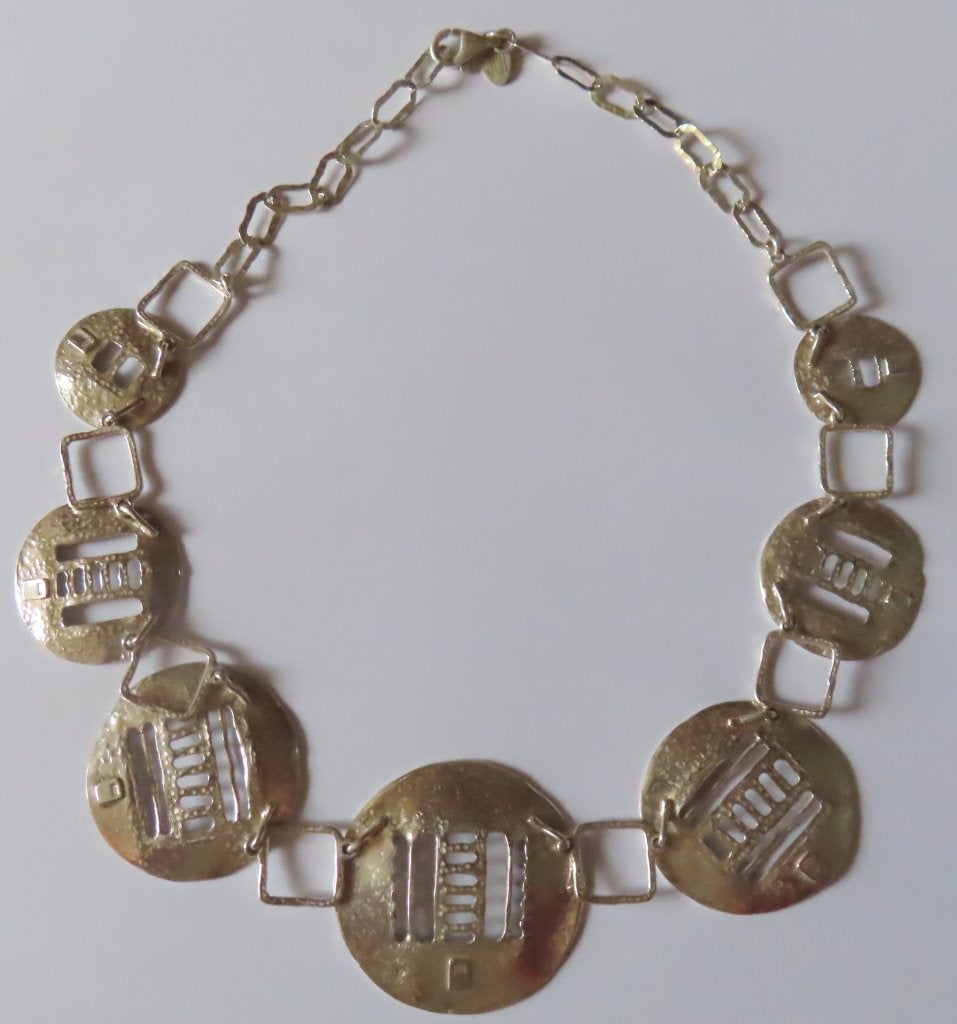 Koopje! Jéh zilveren design collier, verstelbaar, incl verze, Sieraden, Tassen en Uiterlijk, Kettingen, Verstelbaar, Verzenden