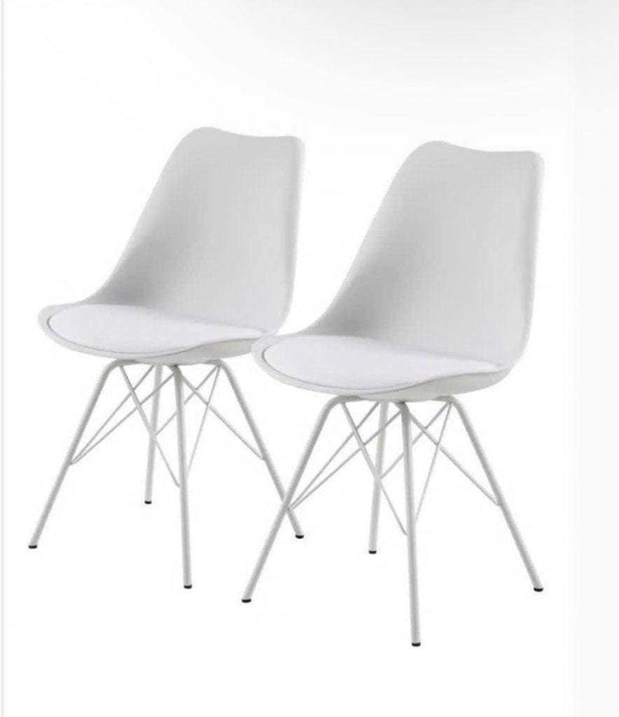 Eetkamerstoel x4 JYSK WIT, Huis en Inrichting, Stoelen, Ophalen, Wit, Eén