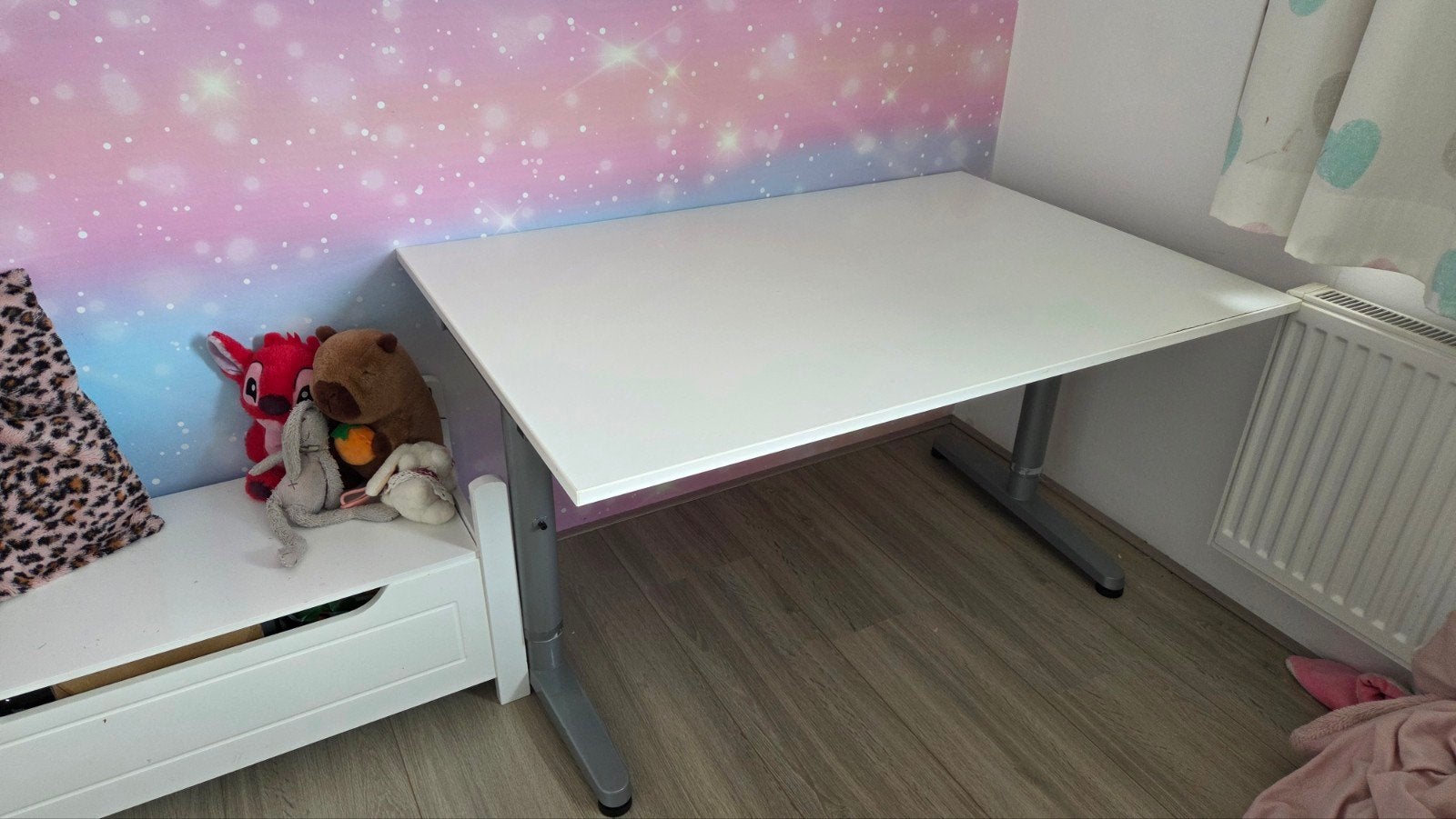 In hoogte verstelbaar bureau (ikea galant), Ophalen, Gebruikt, 120 cm, In hoogte verstelbaar