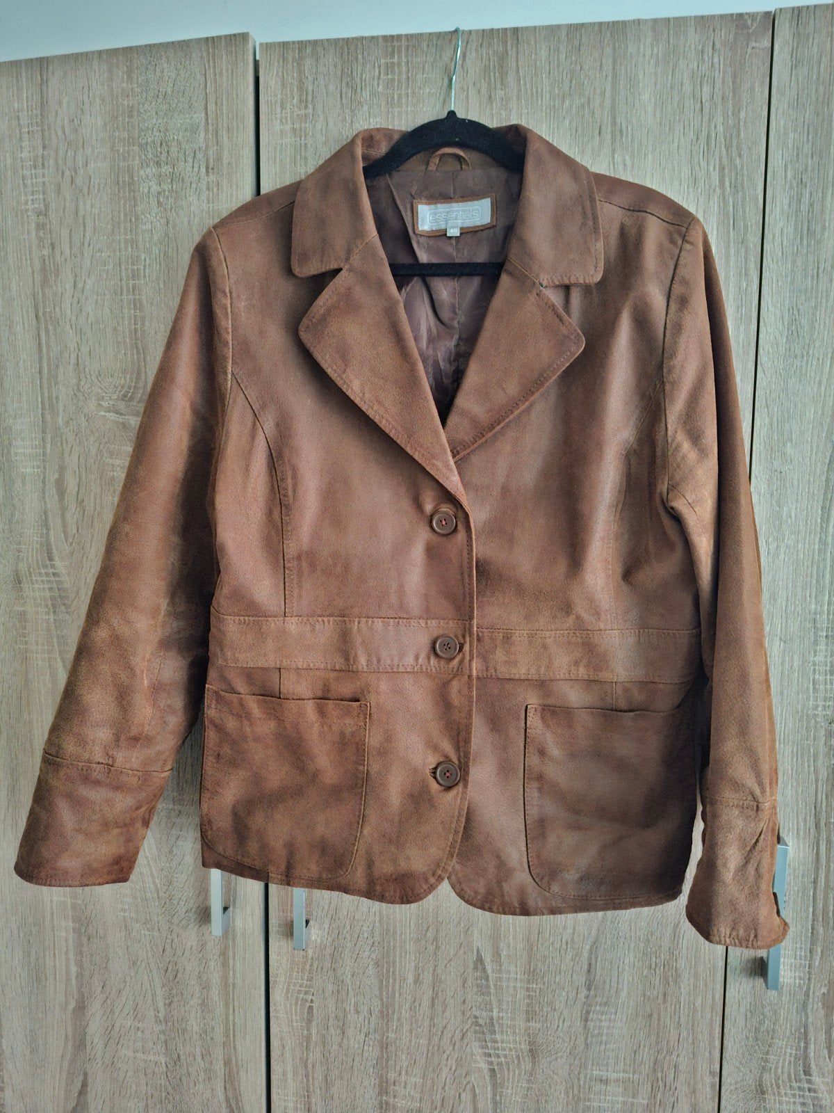 Essentials suède damesblazer maat 46, Bruin, Maat 46/48 (XL) of groter, Ophalen of Verzenden, Essentials