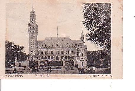 Ansichtkaart 	Den Haag	Vredespaleis, Verzenden, 1920 tot 1940, Ongelopen, Zuid-Holland