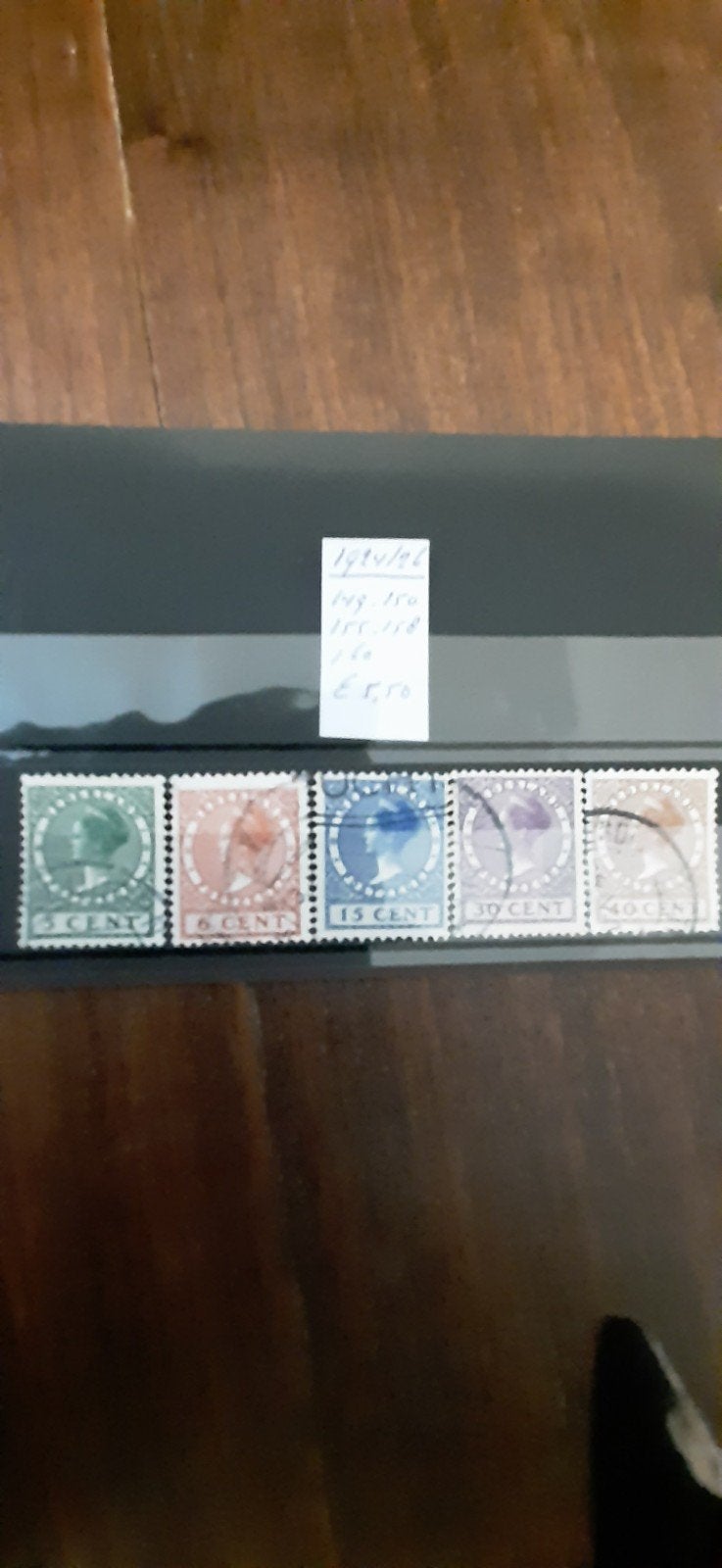 1924-1926 Koningin Wilhelmina NVPH 149-150-155-158-160, Postzegels en Munten, Verzenden