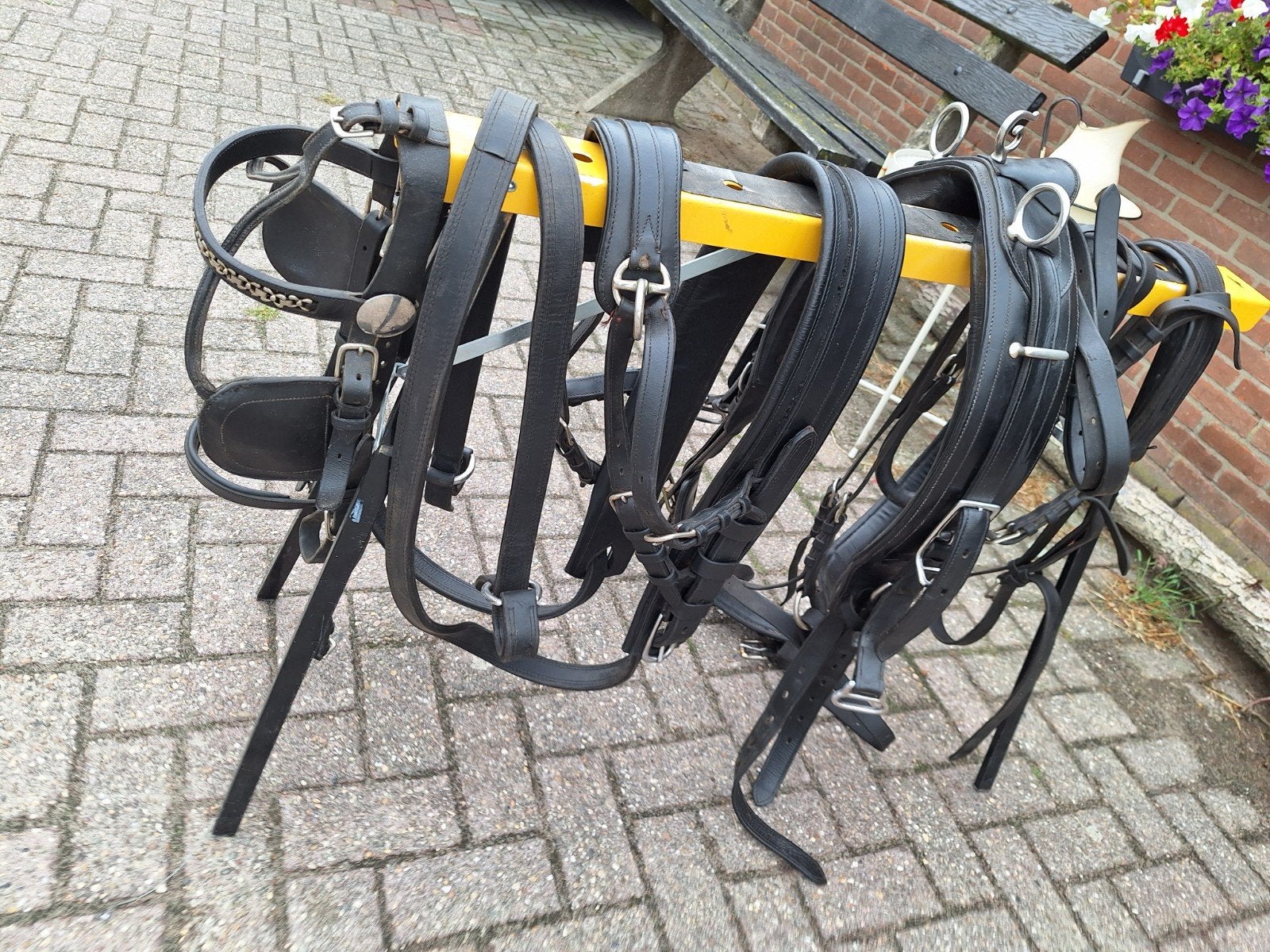 Ideal enkelspan tuig, Ideal Equestrian, Gebruikt, Ophalen of Verzenden, Zwart