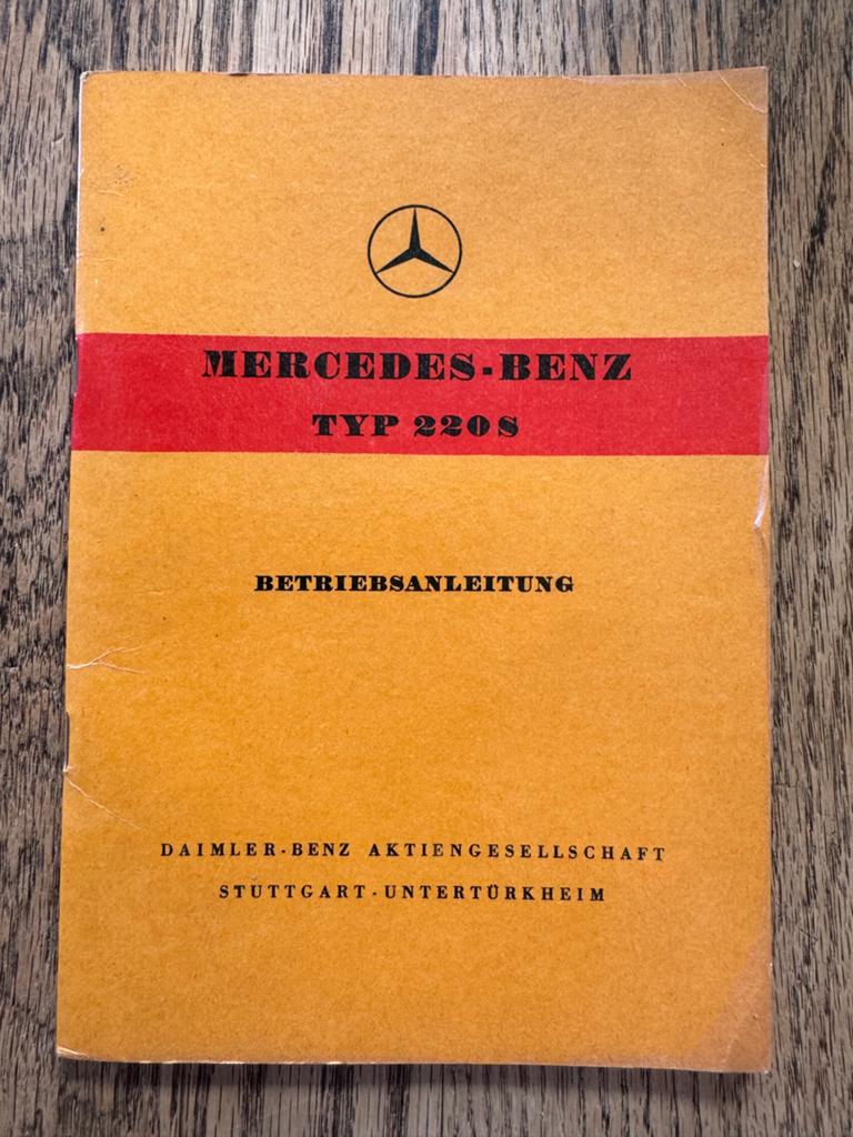 Mercedes-Benz Typ 220S ponton Instructieboekje, Ophalen of Verzenden