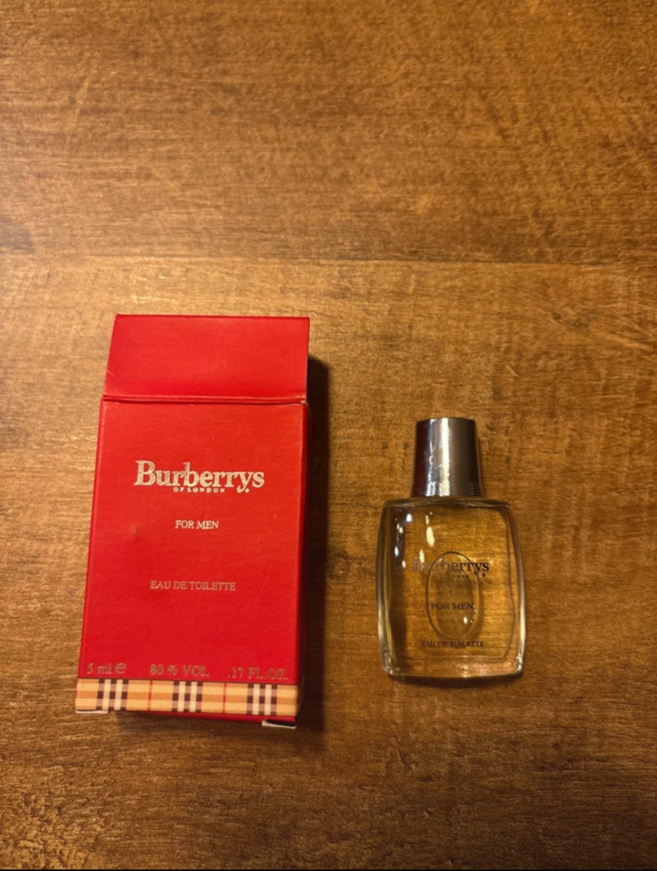 Burberry’s of London For Men – vintage parfum miniatuur 5 ml, Ophalen of Verzenden, Nieuw, Miniatuur, Gevuld