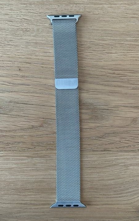 Apple Watch Milanese Loop band - Zilver, Ophalen of Verzenden, Zo goed als nieuw, Zilver, IOS