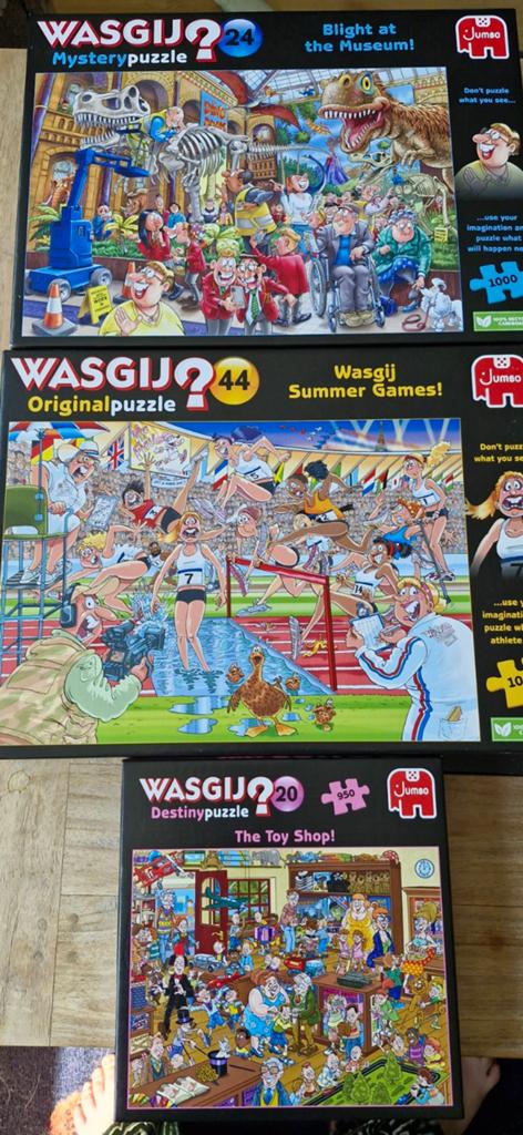 Wasgij Puzzels: Mystery, Original & Destiny (3 stuks), Ophalen of Verzenden, 500 t/m 1500 stukjes, Gebruikt, Legpuzzel