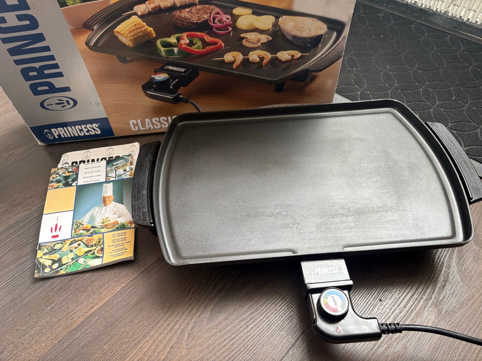 Princess Classic Bakplaat - Grillplaat met Thermostaat, Witgoed en Apparatuur, Ophalen of Verzenden, Zo goed als nieuw