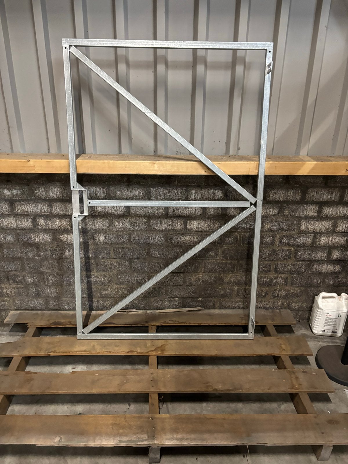Stalen poortframe 155x100 cm, Ophalen, Met poort, Overige typen, Nieuw
