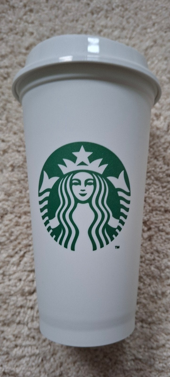 Starbucks Herbruikbare Koffiebeker - Wit/Groen, Overige typen, Kunststof, Nieuw, Ophalen of Verzenden