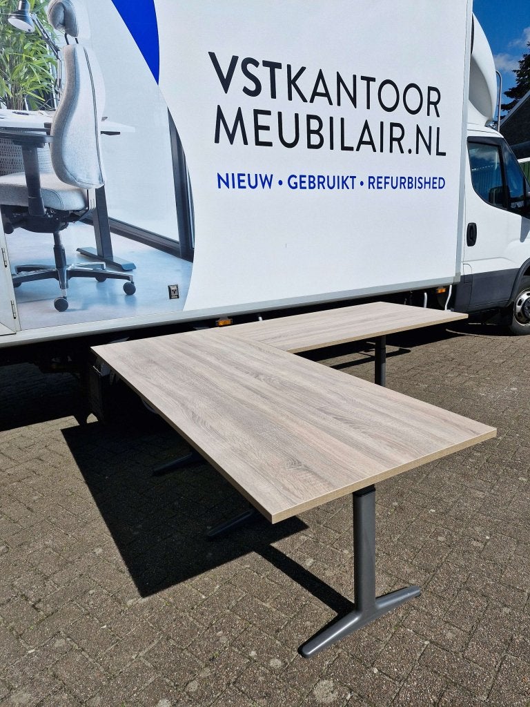 Ahrend elektrisch hoekbureau nieuw blad naar keuze (25x), Huis en Inrichting, Elektrisch, Ophalen of Verzenden, Zo goed als nieuw
