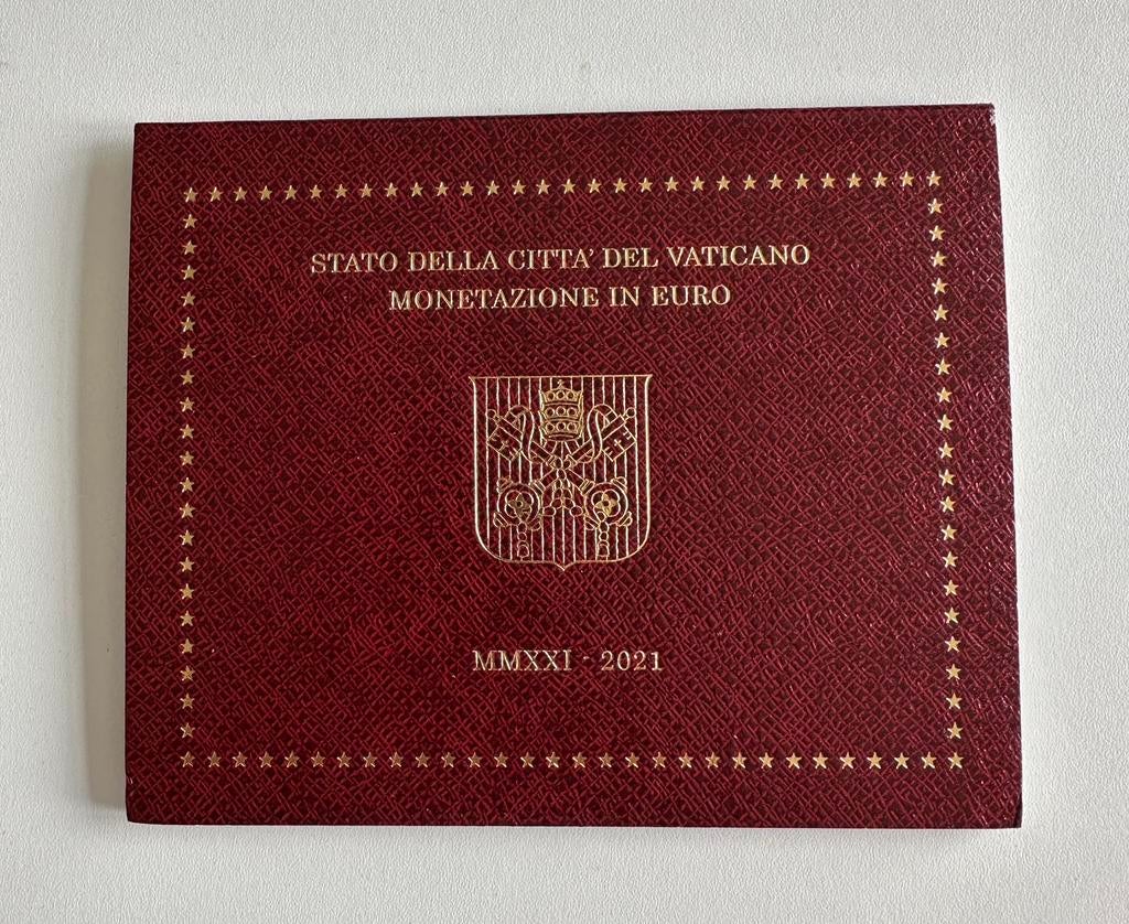 Vaticaan BU Jaarset 2021 (1 eurocent tot en met 2euro), Ophalen of Verzenden, Vaticaanstad, Overige waardes, Setje
