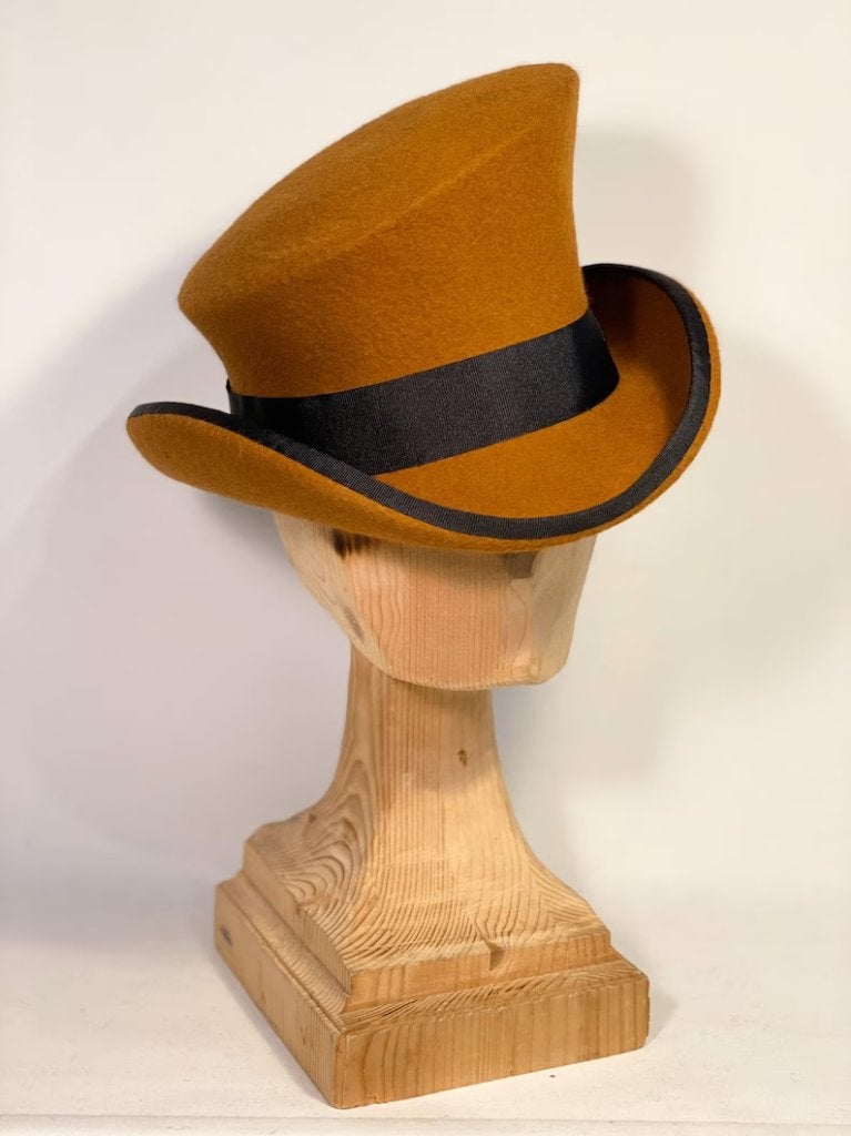 Bruine victoriaanse hoge hoed heren dames steampunk top hat, Kleding | Heren, Verzenden, Nieuw, Hoed