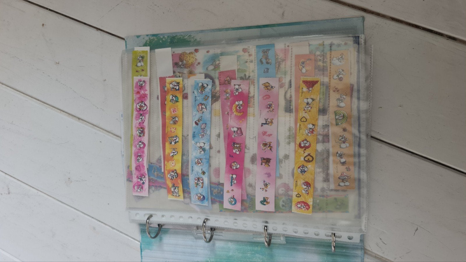 Zeldzame Diddl map vol met postzegels, stickers en meer, Ophalen of Verzenden, Diddl, Gebruikt, Papier, Kaart of Schrift
