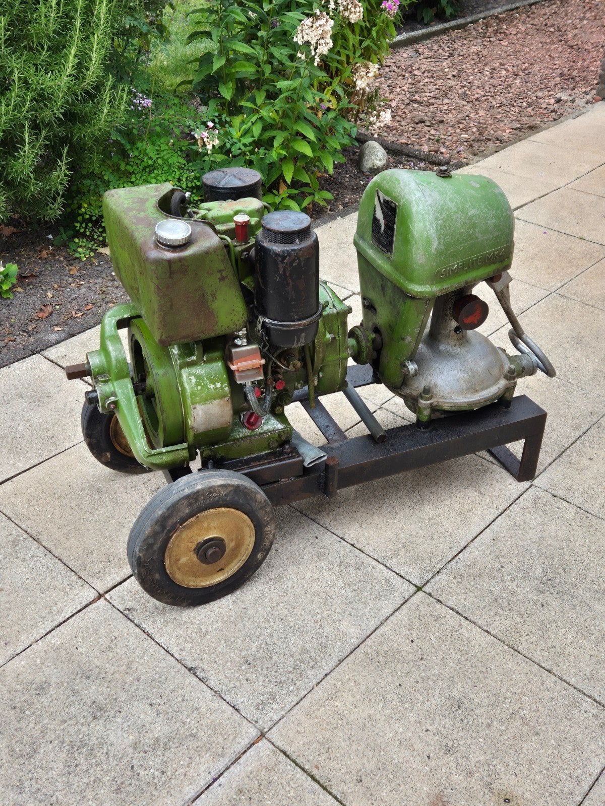Stationaire motor Hatz diesel met Simplite Mk4 waterpomp, Ophalen, Gebruikt, Dieselmotor