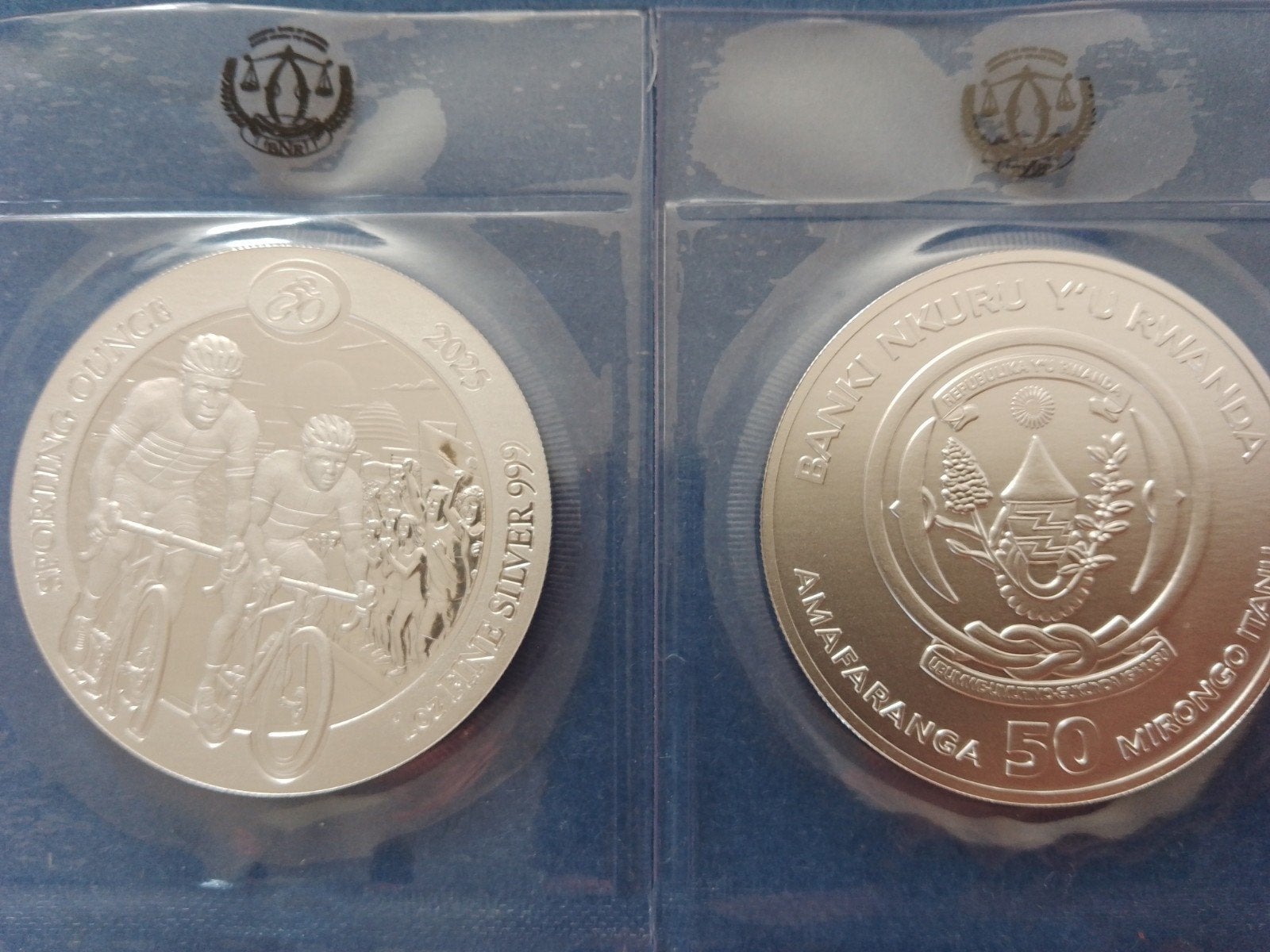Rwanda Cycling 2025 1 oz zilver, Ophalen of Verzenden, Zilver