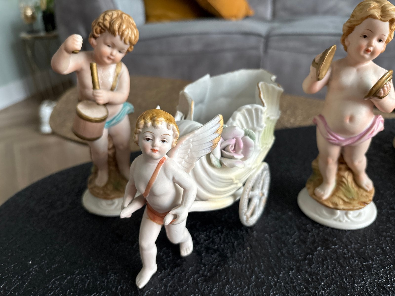 Vintage Porseleinen Engeltjes Beeldjes Set - KE 1812, Antiek en Kunst, Antiek | Porselein, Ophalen