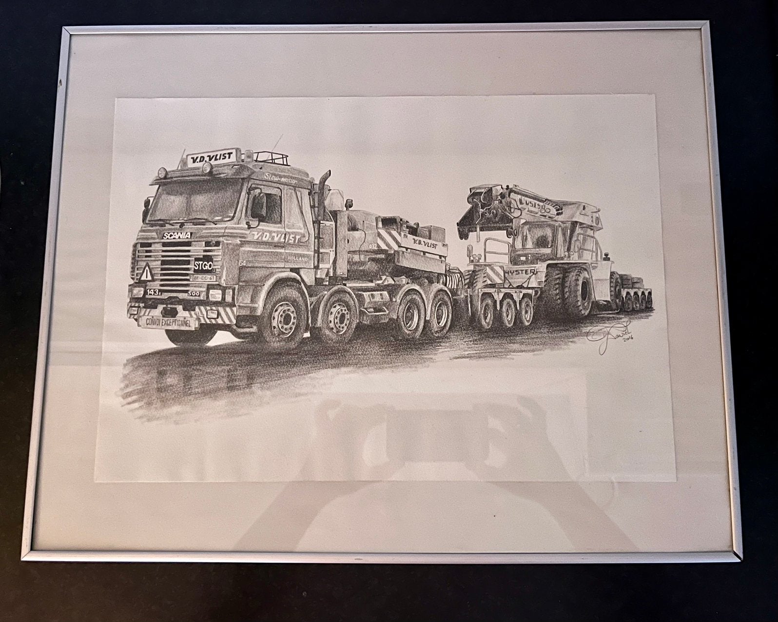 Portret vrachtwagen, Ophalen, 1980 tot heden, Zo goed als nieuw, Prent