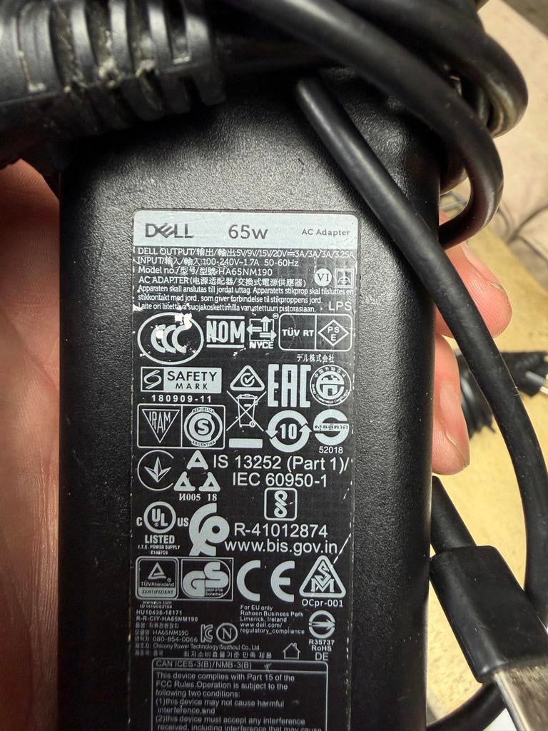 Laptop lader Lenovo, Dell, Asus, Chicony USB-C, Computers en Software, Laptop-opladers, Ophalen of Verzenden, Gebruikt