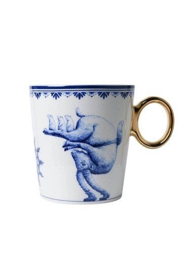 Heinen Delfts Blauw mok sterrenbeeld Steenbok 300 ml, Overige merken, Keramiek, Delftsblauw, Heinen Delfts Blauw