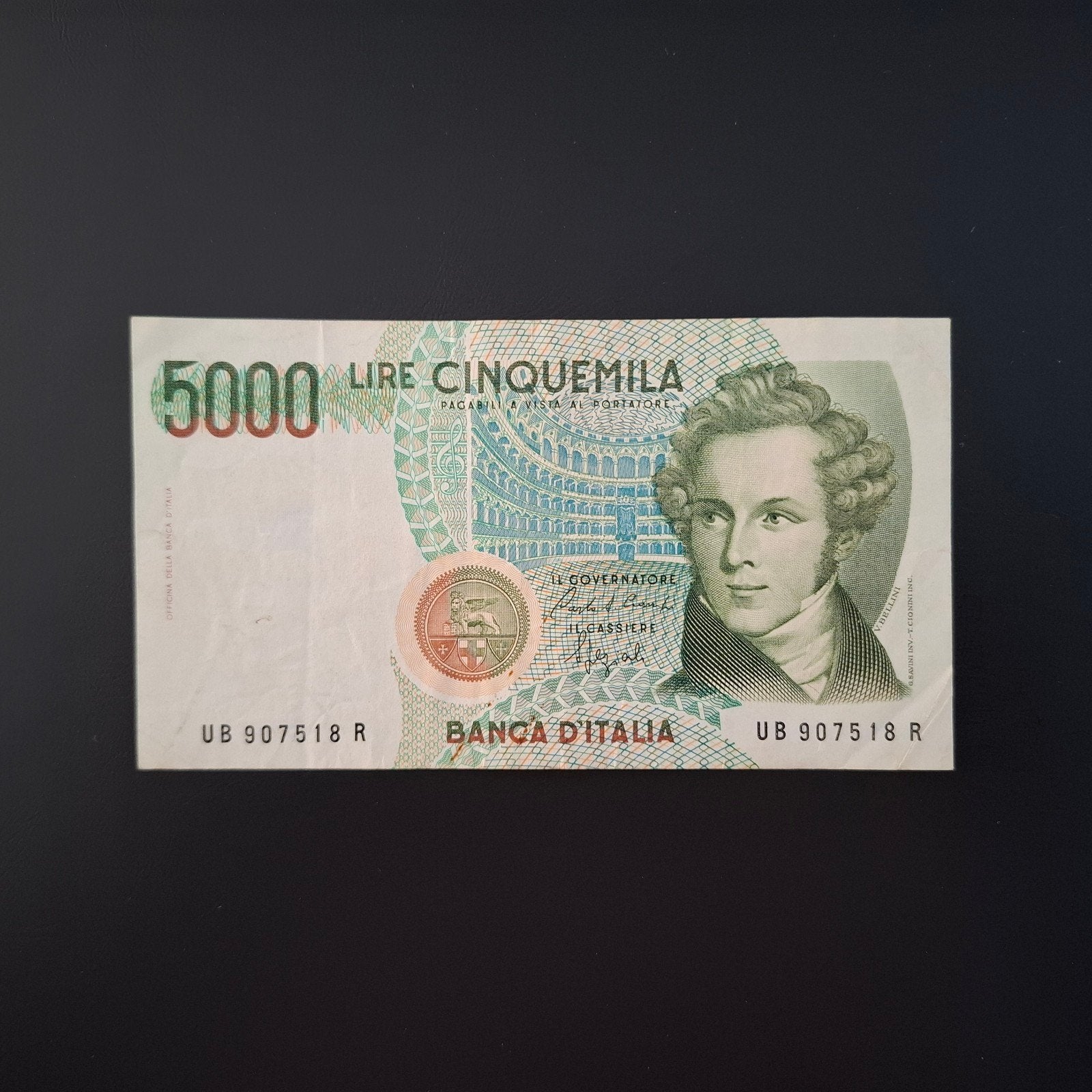 5000 lira Italië #036, Verzenden, Italië, Los biljet