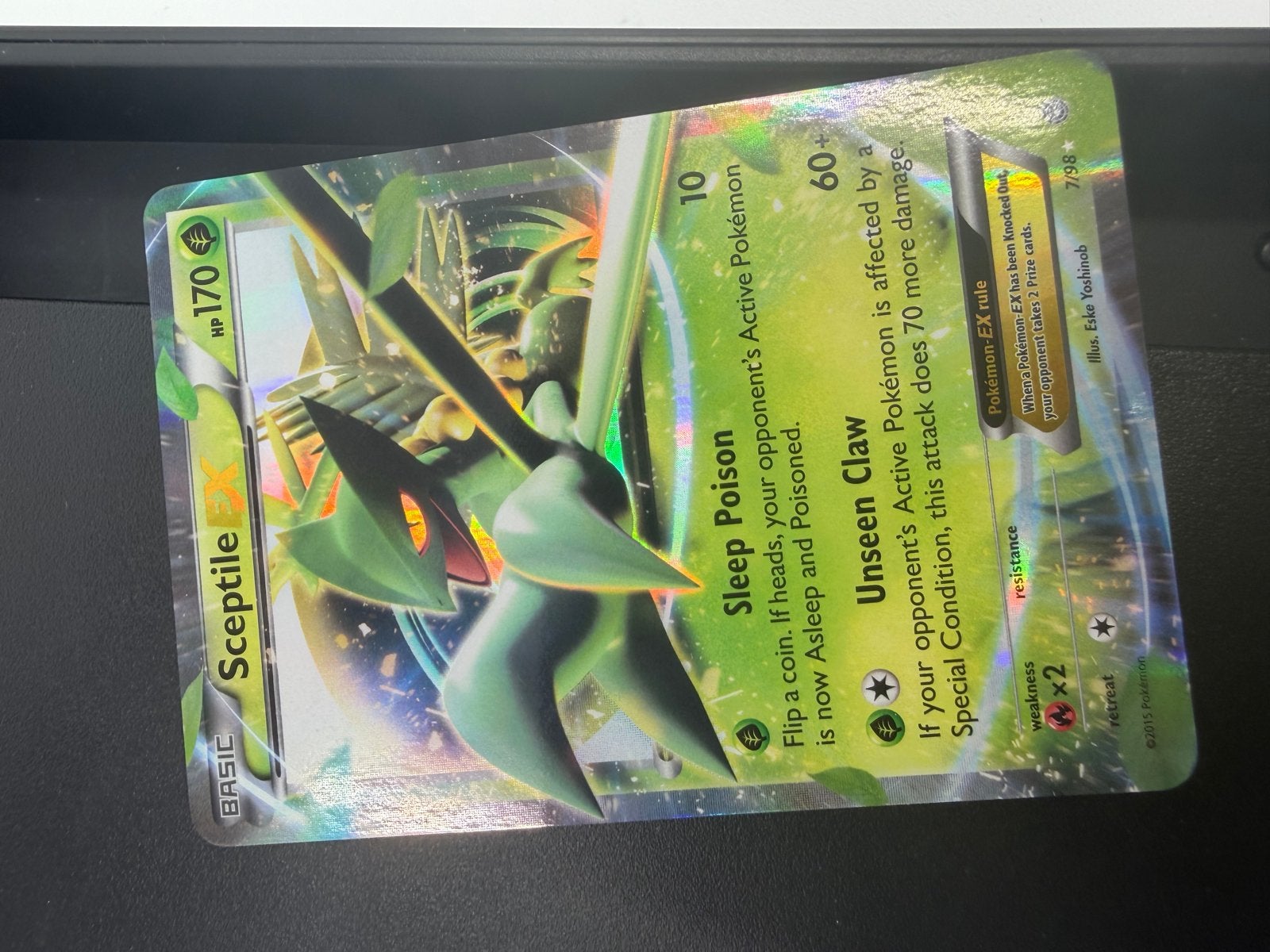 Pokémon Kaart Sceptile EX 7/98 -, Ophalen of Verzenden, Zo goed als nieuw, Losse kaart, Foil